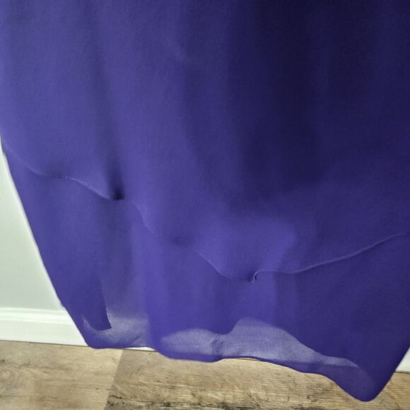 Lillie Rubin Purple Evening Formal Maxi Two Piece Dress Cardigan Size 8 Occasion - Picture 5 of 16